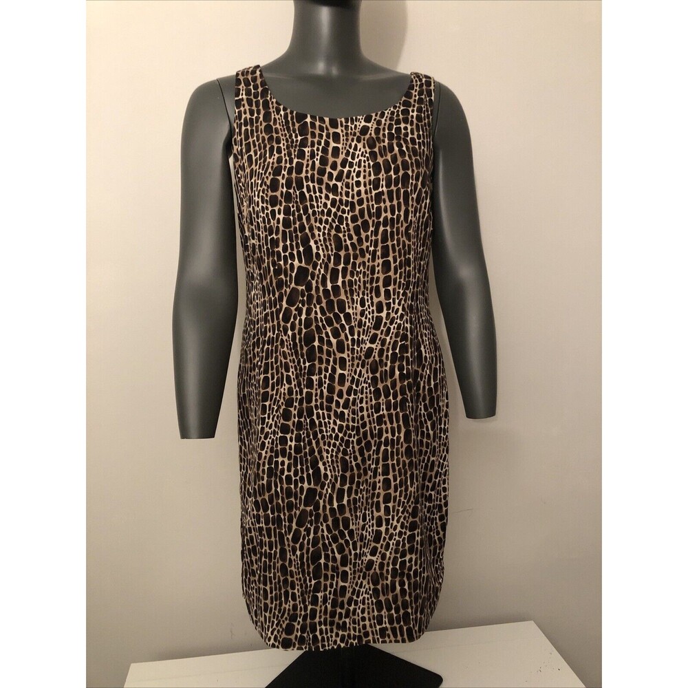 Positive Attitude Petite Women's Print‎ Fully Lined Sheath Dress 8P